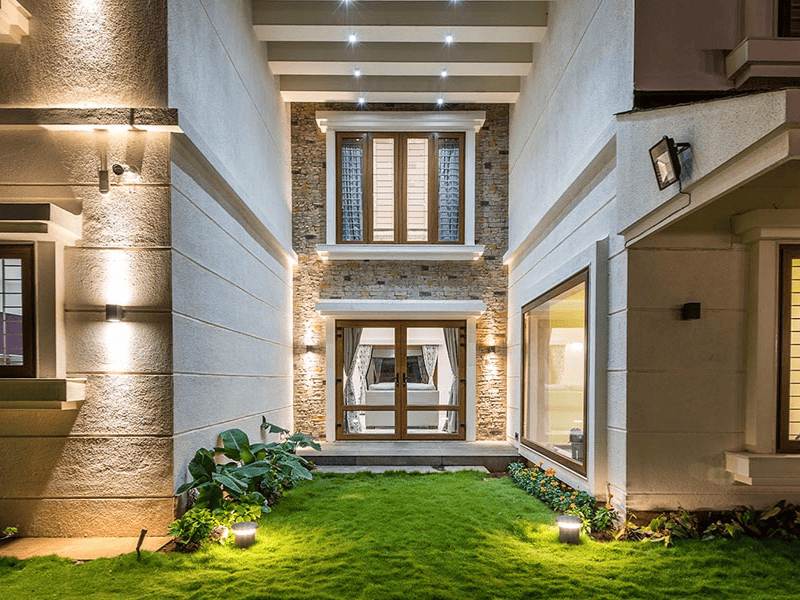 Private Courtyard Glow